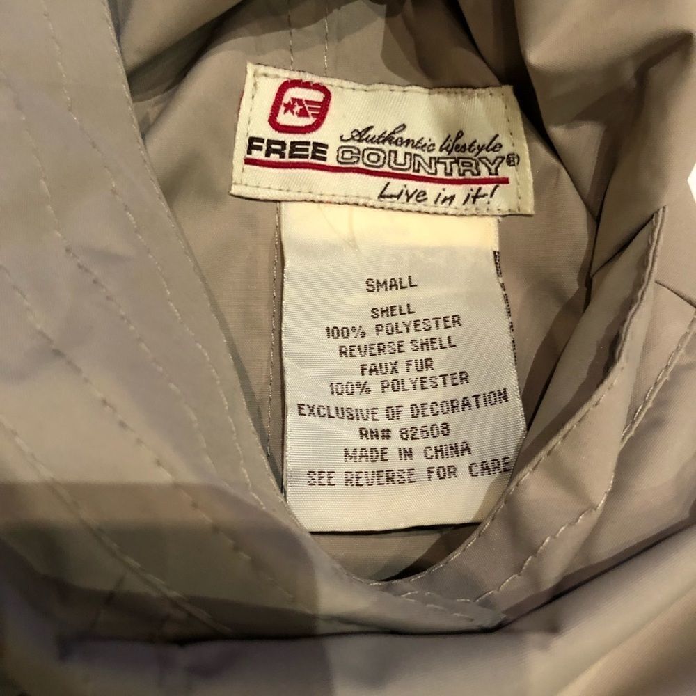 Free Country Reversible Jacket Tan/White Small - Picture 3 of 9